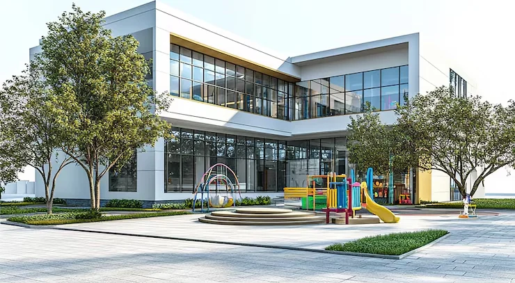 Modern school building